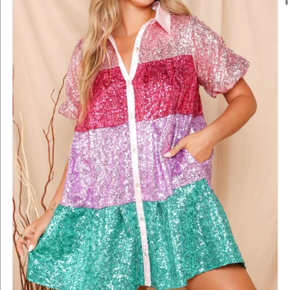 NWT SEQUIN ERAS TOUR DRESS